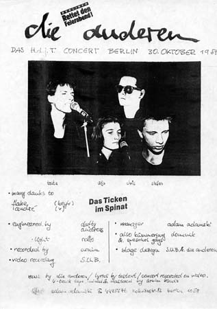 0138Flyer-Die Anderen mit Chris HDJT Konzert 30.10.86