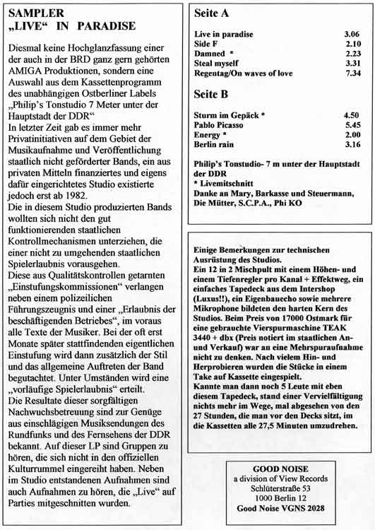 Platten Info